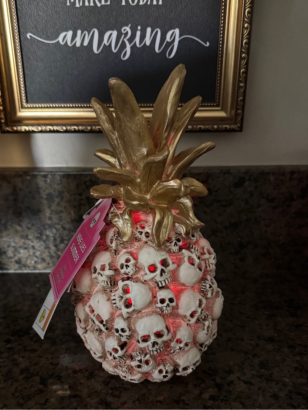 Spooky Skull Pineapple- Halloween Decor
